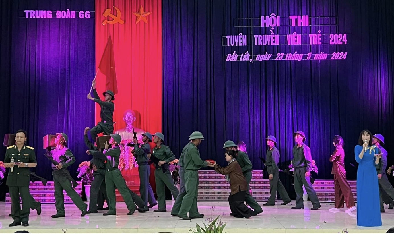 Hội thi tuyên truyền viên trẻ Trung đoàn 66 năm 2024 